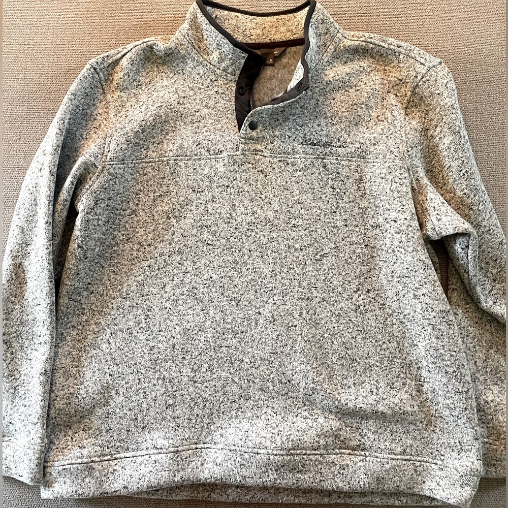 Eddie Bauer Men’s Snap Placket Radiator Fleece Pullover Top, XL